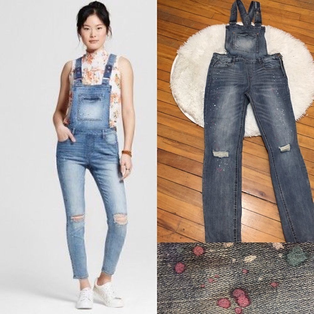 DollHouse paint splatter skinny Jean Jumper!